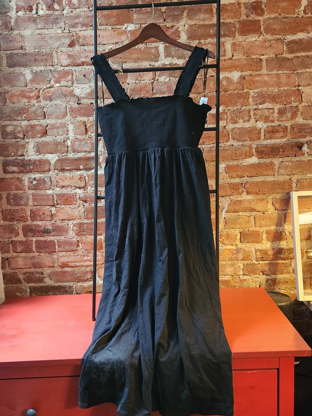Old Navy Women's Black Smocked Jersey Sundress